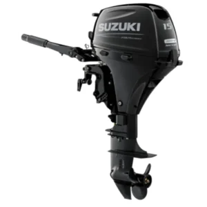 Suzuki DF15A 15cv 4T arbre court démarrage électrique barre franche — 4 temps EFI