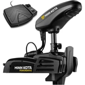 Moteur électrique Minn Kota Powerdrive 55 Lbs 12 Volts arbre 137cm avec pédale électrique