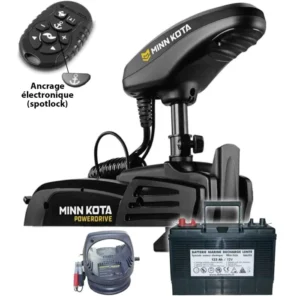 Minn Kota Pack moteur avant Powerdrive GPS 55 Lbs 12V arbre 137cm + micro télécommande